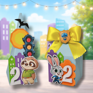 Zootopia 2 Printable Party Favor Boxes | DIY Birthday Party Favors