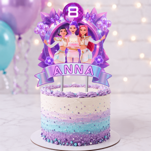 KPop Demon Hunters Editable Cake Toppers | Canva Cake Topper Template