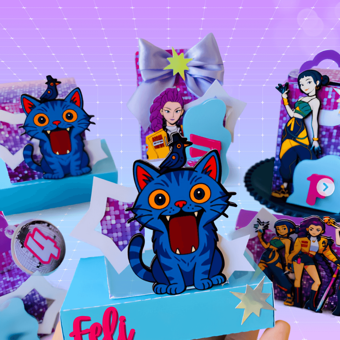 KPop Demon Hunters Party Favor Boxes | 5 Printable Candy Boxes | Birthday Party Favors - Image 6
