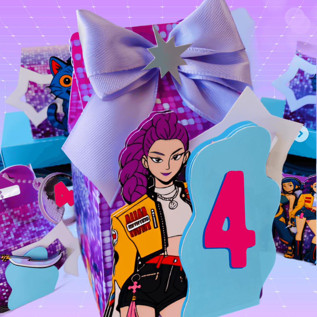KPop Demon Hunters Party Favor Boxes | 5 Printable Candy Boxes | Birthday Party Favors - Image 4