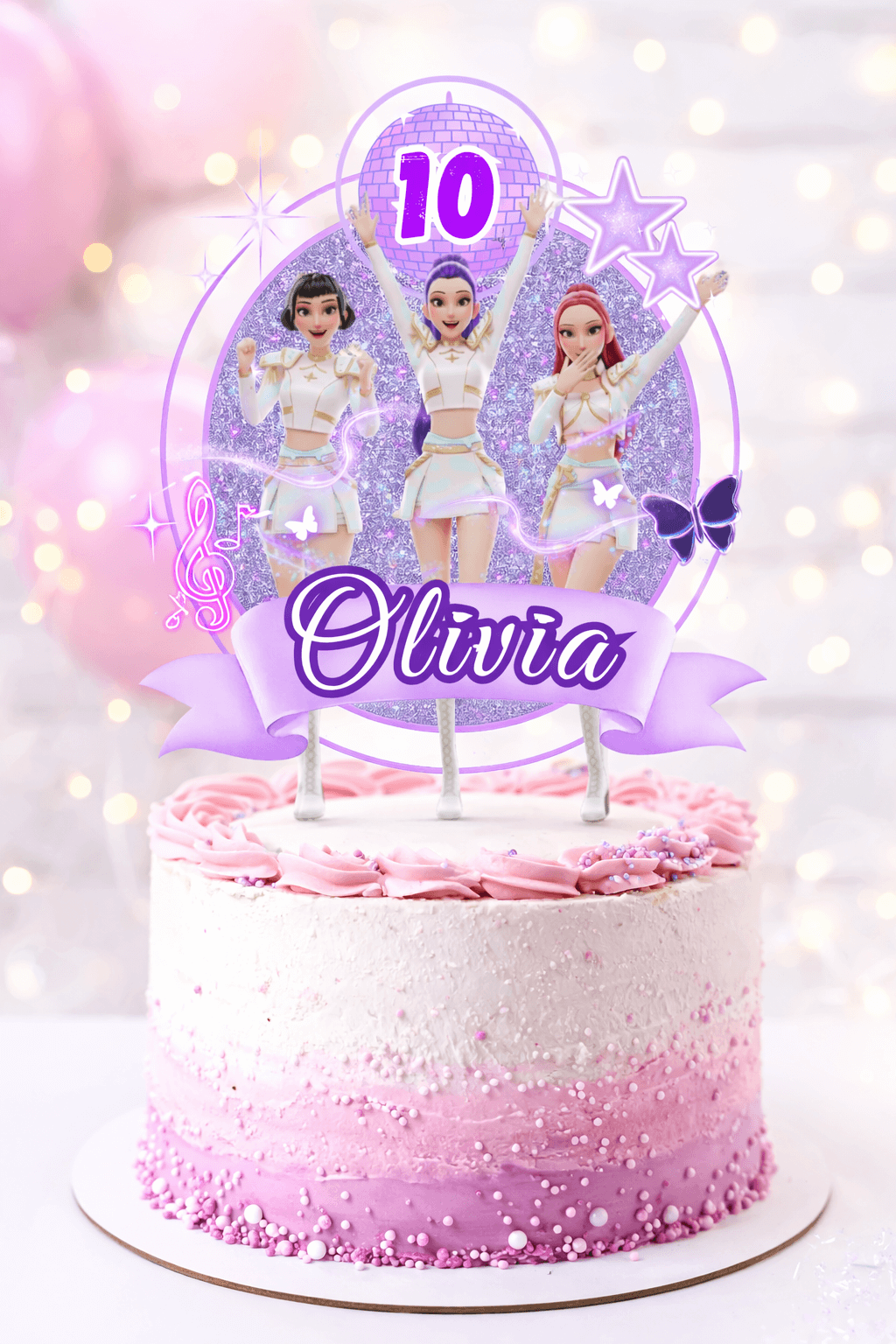 KPop Demon Hunters Editable Cake Toppers | Canva Template for Birthday Parties