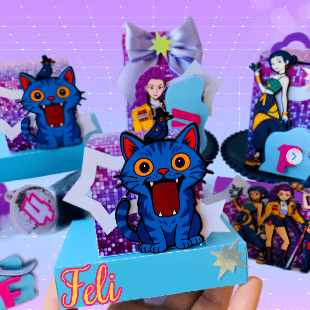 KPop Demon Hunters Party Favor Boxes | 5 Printable Candy Boxes | Birthday Party Favors - Image 5