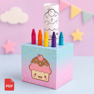 600+ Crayon Holder Party Favor Templates | Printable PDF Bundle for Birthday Parties