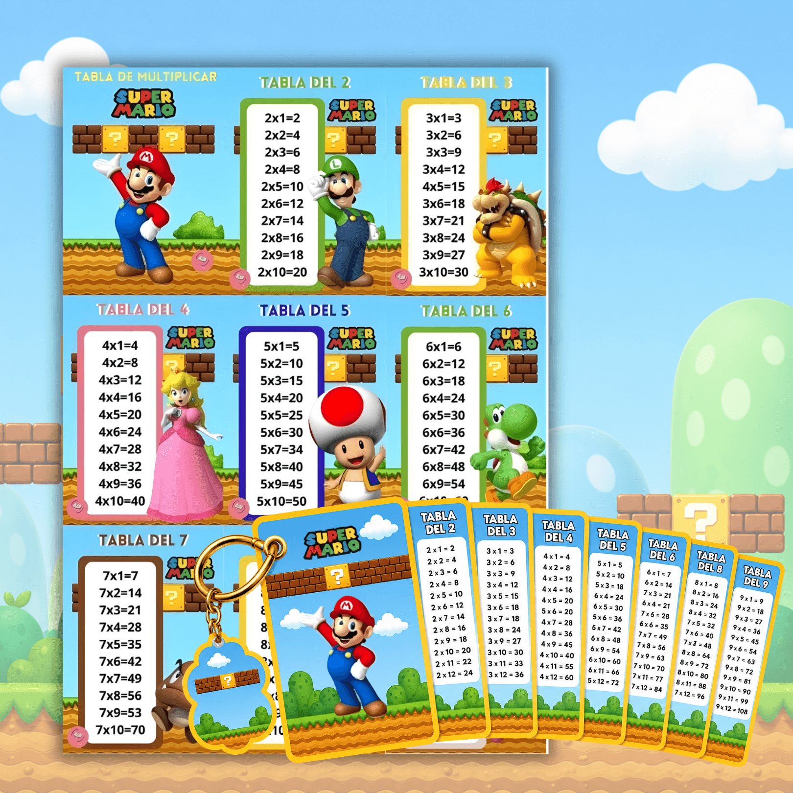 150+ Printable Multiplication Tables | Canva & PDF | Perfect for Keychains - Image 3