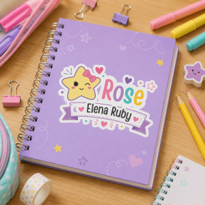 60+ Editable School Name Labels | Editable Canva Templates | Shaped Labels